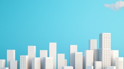 Obraz premium Urban Highrise Resilience in Earthquakes - Futuristic Cityscape with Copy Space, Selective Focus. Quality for Design Projects.