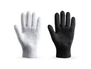 Obraz premium black gloves isolated on white