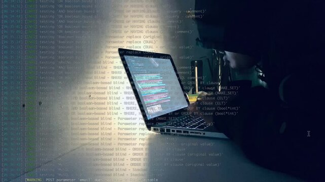 Dramatic action depicting a cyber attack in progress. Perfect for news, documentaries, and tech-related projects.