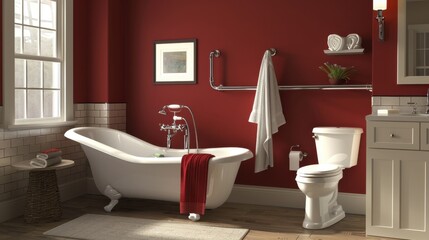 Grab Bars: Wall-mounted bars placed near essential areas like the bed, bathroom, and toilet, providing stability and support for safe standing and transfers.
