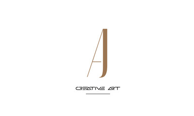 JA, AJ, J, A abstract letters logo monogram
