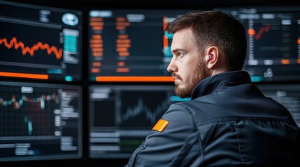 Future Energy Market Analysis - Holographic Oil Price Analytics on Virtual Trading Desk with Advanced Technology