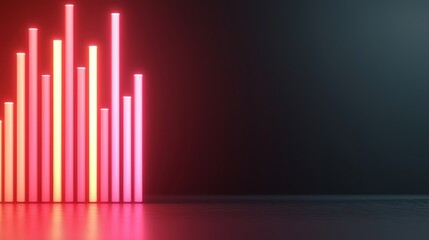 Fototapeta premium Futuristic Oil Price Forecasting: Holographic Data Visualization on Advanced Trading Floor in Neon Glow -