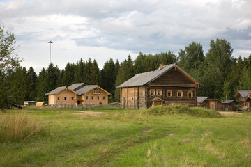 Russia Vologda region landscape on a cloudy summer day