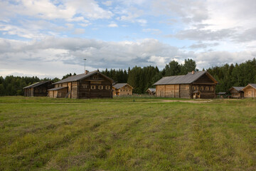 Obraz premium Russia Vologda region landscape on a cloudy summer day