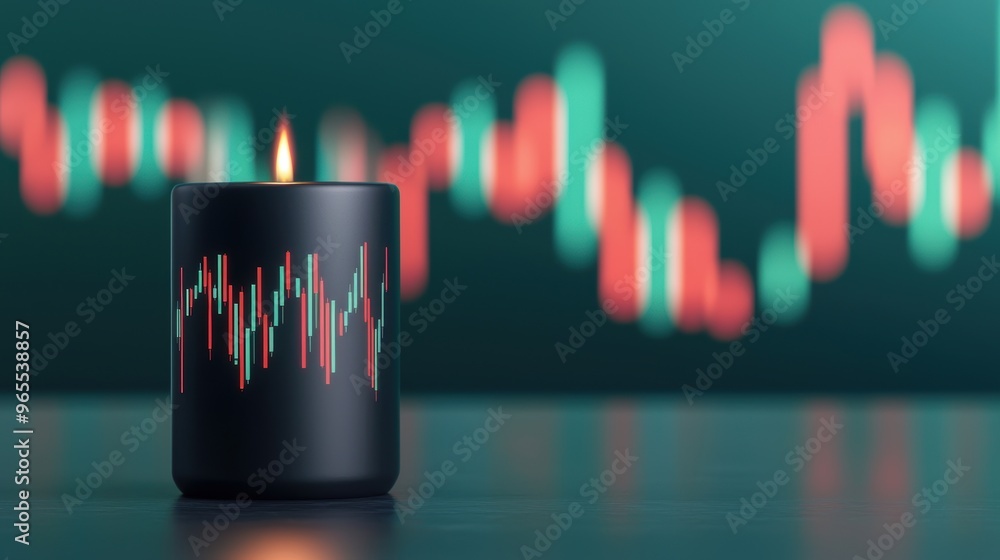 Poster dynamic oil market volatility in virtual reality - futuristic trading desk concept with augmented re