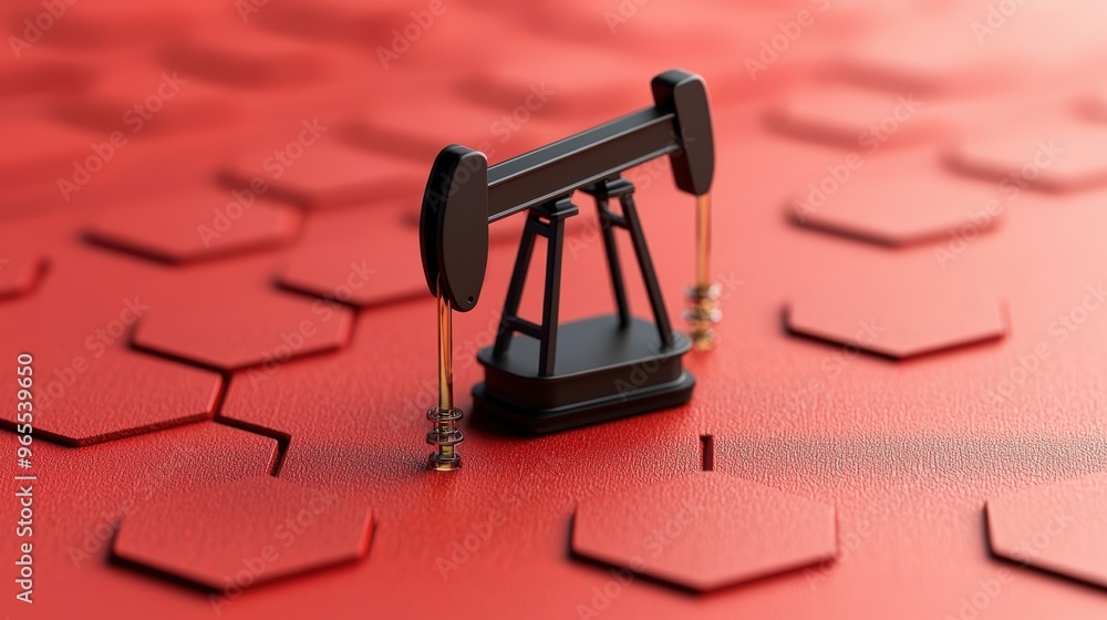 Poster virtual oil futures trading interface with selective focus - in with copy space for text