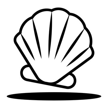 recommend clip art: shell Line Icon