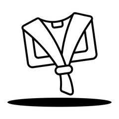 collar Line Icon