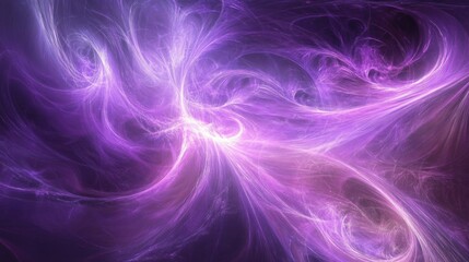 Fototapeta premium Abstract purple swirls and waves of light in a futuristic design, representing creativity and innovation