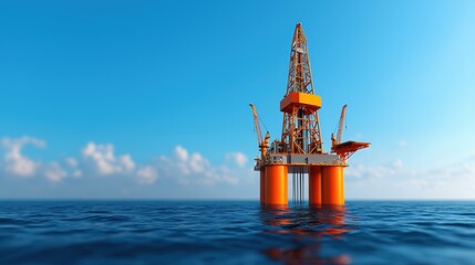 Obraz premium Oil Rigs Market Analytics Overview - with Copy Space, Selective Focus, and Quality