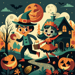 halloween background with pumpkin.