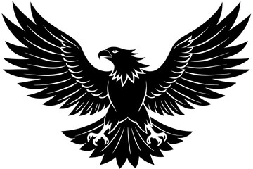 Eagle silhouette vector art .This is editable and printable vector eps file