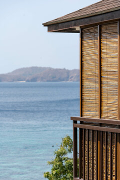 a lodging hotel deck overlooking by the sea of Mabini, Batangas