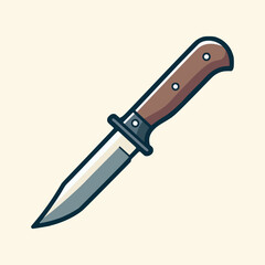 knife tool kitchen cut slice vector illustration template design