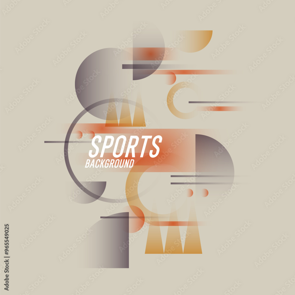 Poster abstract background with bright transparent shapes. composition and different shapes.