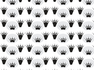 A Unique Black  Crown Print Pattern Design