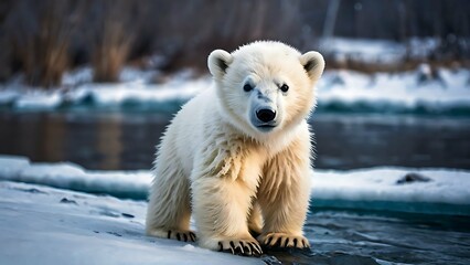 Polar bear in the snow