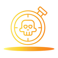 compass Line Gradient Icon