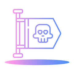 flag Line Gradient Icon