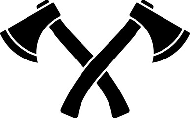 Two crossed axes icon design.