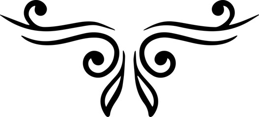 Illustration of a decorative divider with abstract swirls.