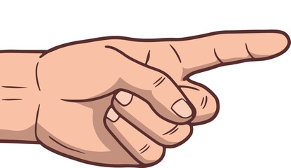 Illustration of pointing finger gesture.