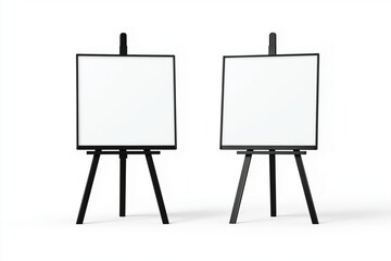 easel with blank canvas