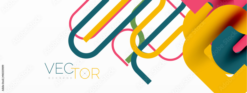 Poster Wave lines minimal abstract background