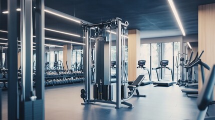 Fototapeta premium Modern Fitness Center Interior