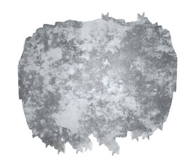 Grunge gray shape with a weathered, textured surface