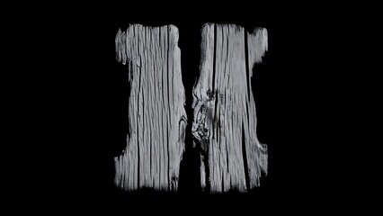 Grey shabby wooden surface on black