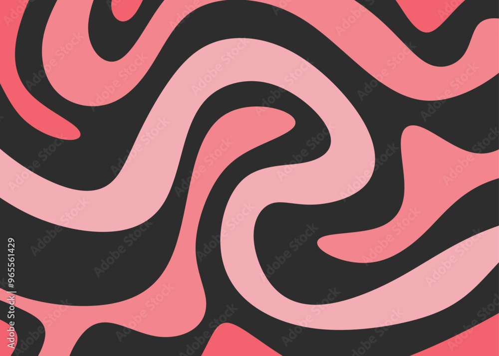 Poster abstract background with colorful wavy lines pattern