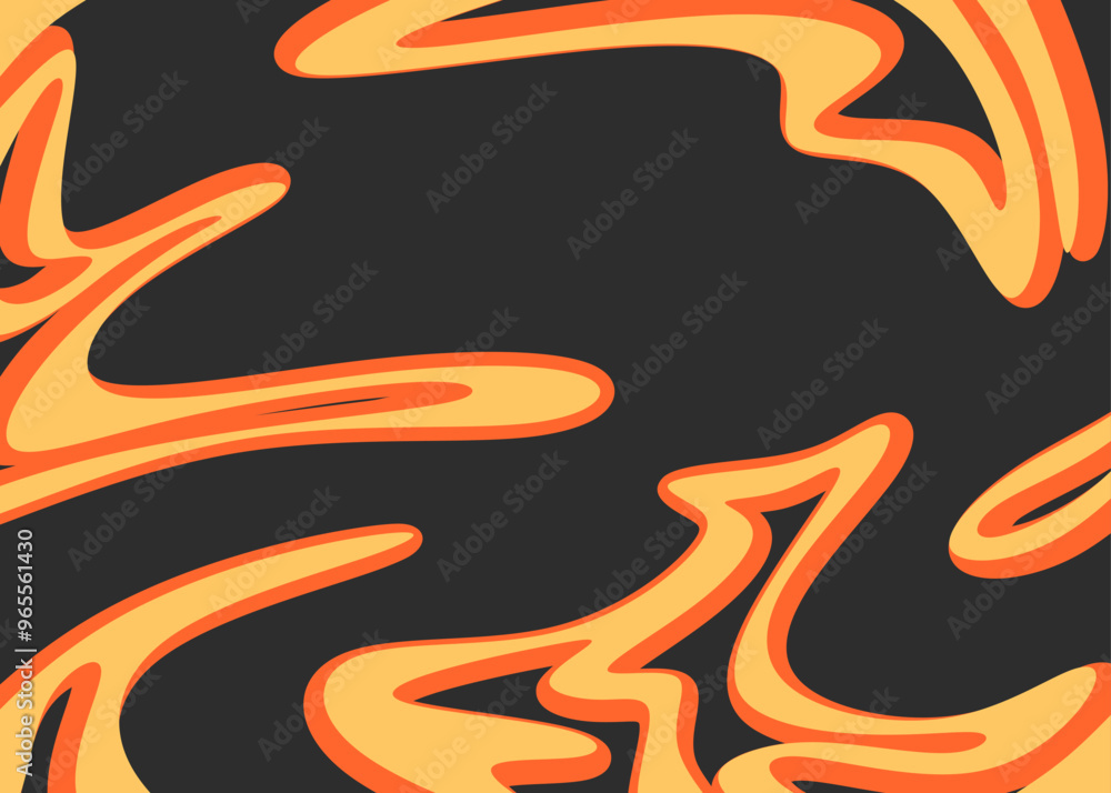 Poster abstract background with wavy lines pattern and with some copy space area