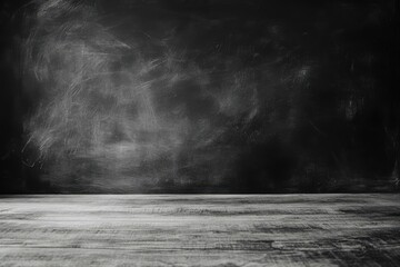 Expansive blank chalkboard surface perfect for educational concepts, return to school scenic background for holiday discounts