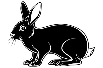 rabbit silhouette vector animal