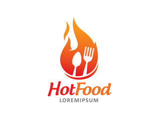 Hot Food logo symbol or icon template