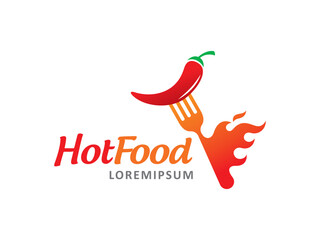 Obraz premium Hot Food logo symbol or icon template