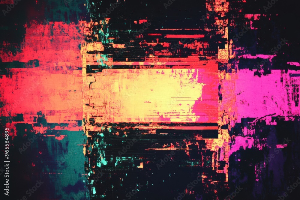 Aufkleber black friday technical error text overview classic motion animation showcasing a warped vintage tele