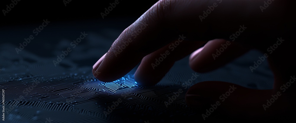 Poster an investor using a wide vr screen computer to work stock (ai), machine learning, and data mining te
