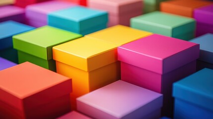 Obraz premium Colorful Stacked Boxes