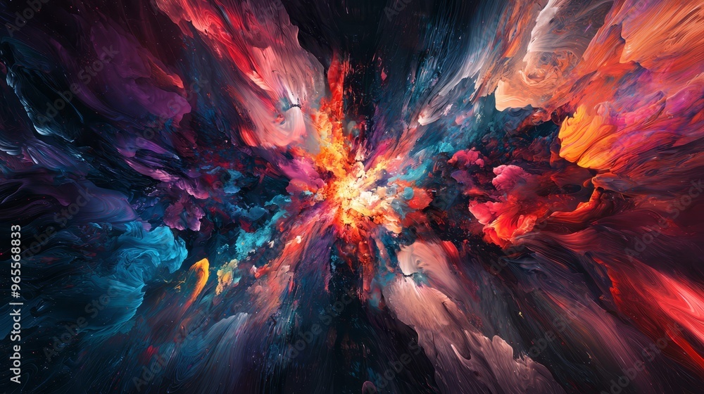 Poster abstract countdown to midnight depicted through evolving visuals, illustrating moments in time with 