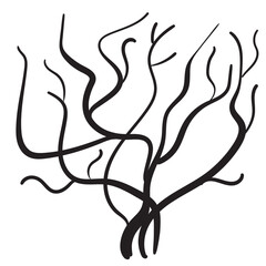 Branches pile icon isolated. Dry twigs pile ready for campfire, black sticks, boughs heap symbols
