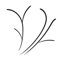 Branches pile icon isolated. Dry twigs pile ready for campfire, black sticks, boughs heap symbols