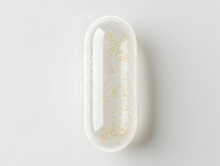 Obraz premium Minimalist Design of Efficient Supplement Intake with Absorption Droplet