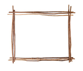 Cadre naturel avec des branchettes 