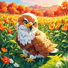Fototapeta premium owl in autumn