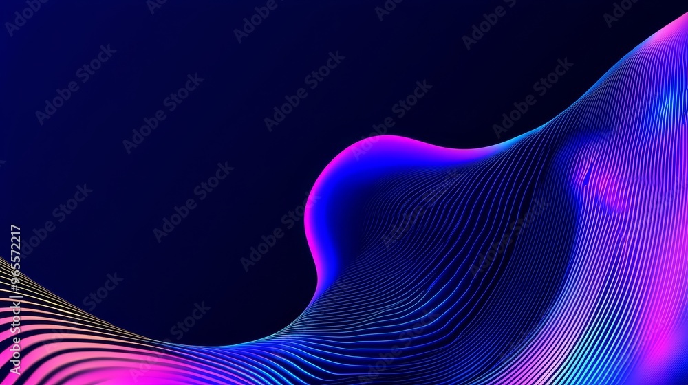 Poster cyberspace of the future. big data concept. digital neural network. abstract business 3d illustratio