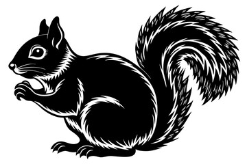 squirrel  black silhouette icon,squirrel illustration