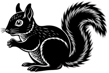 squirrel  black silhouette icon,squirrel illustration